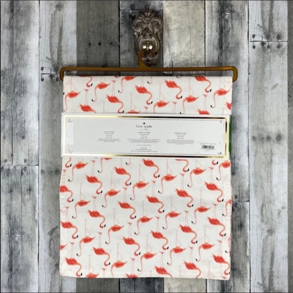 Kate Spade Flamingo Strut Your Stuff Table Runner New! - Picture 2 of 8